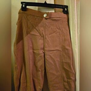 Tan High-Waisted Pants